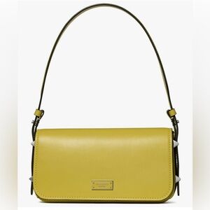 Kate Spade Liv Smooth Leather Shoulder Bag Lime NWT